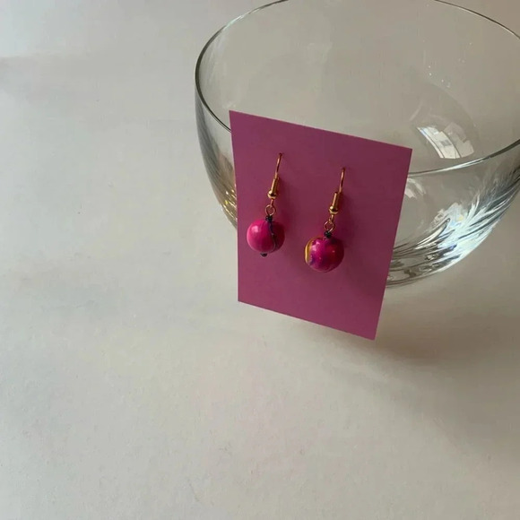 KVITKA CREATIONS Pink Handmade Beaded Earrings - Picture 3 of 13